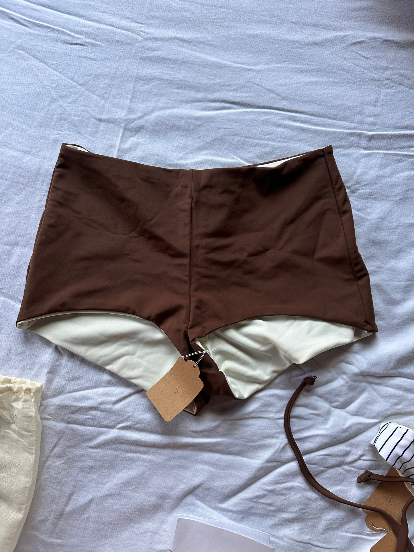 coconut boyshorts - small