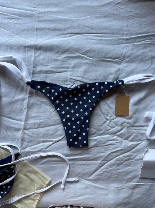 navy polka dot lowrise - small