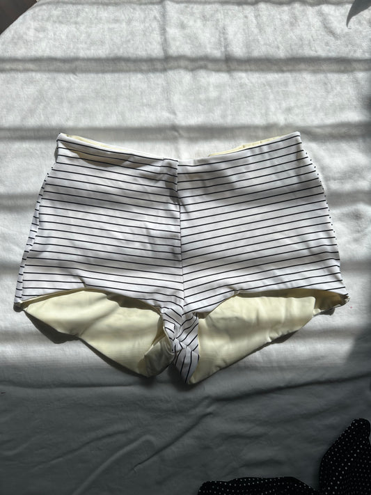 black and white striped boyshorts - medium